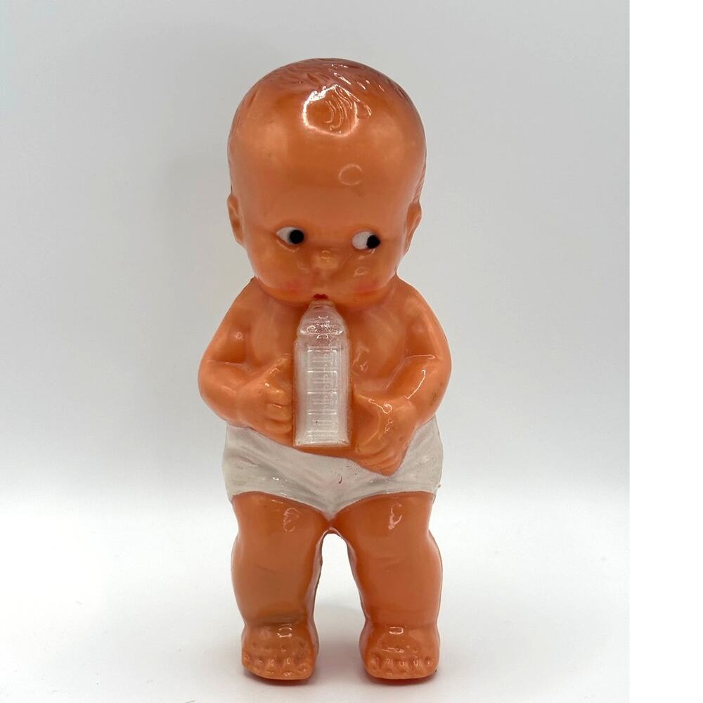Vintage 1950's Irwin Hard Plastic Baby Doll Toy, Rattle, Made in USA